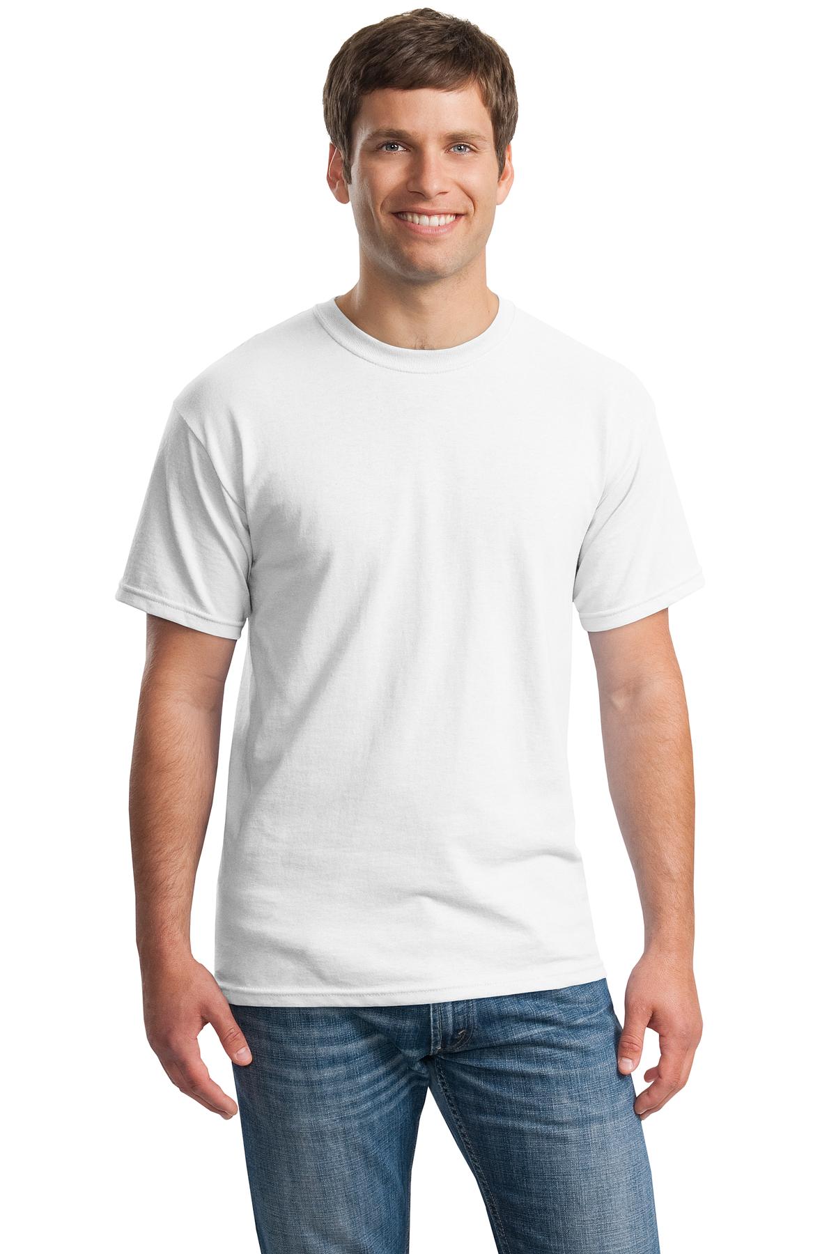 Gildan G500 Adult Heavy Cotton T-Shirt in White size Large 5000, G5000