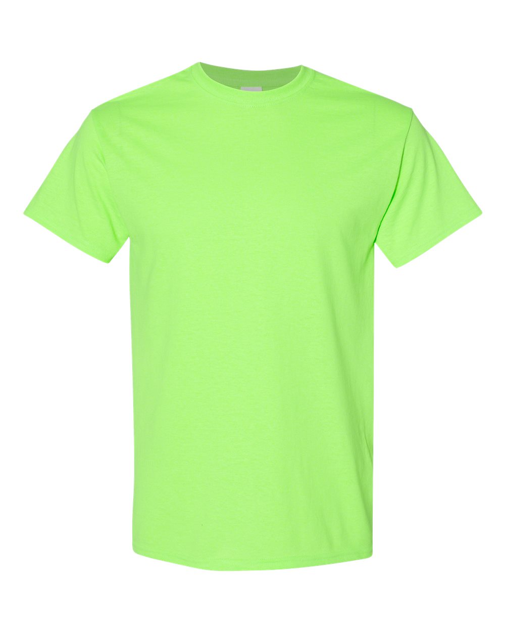 Gildan G500 Adult Heavy Cotton T-Shirt in Neon Green size Large 5000, G5000