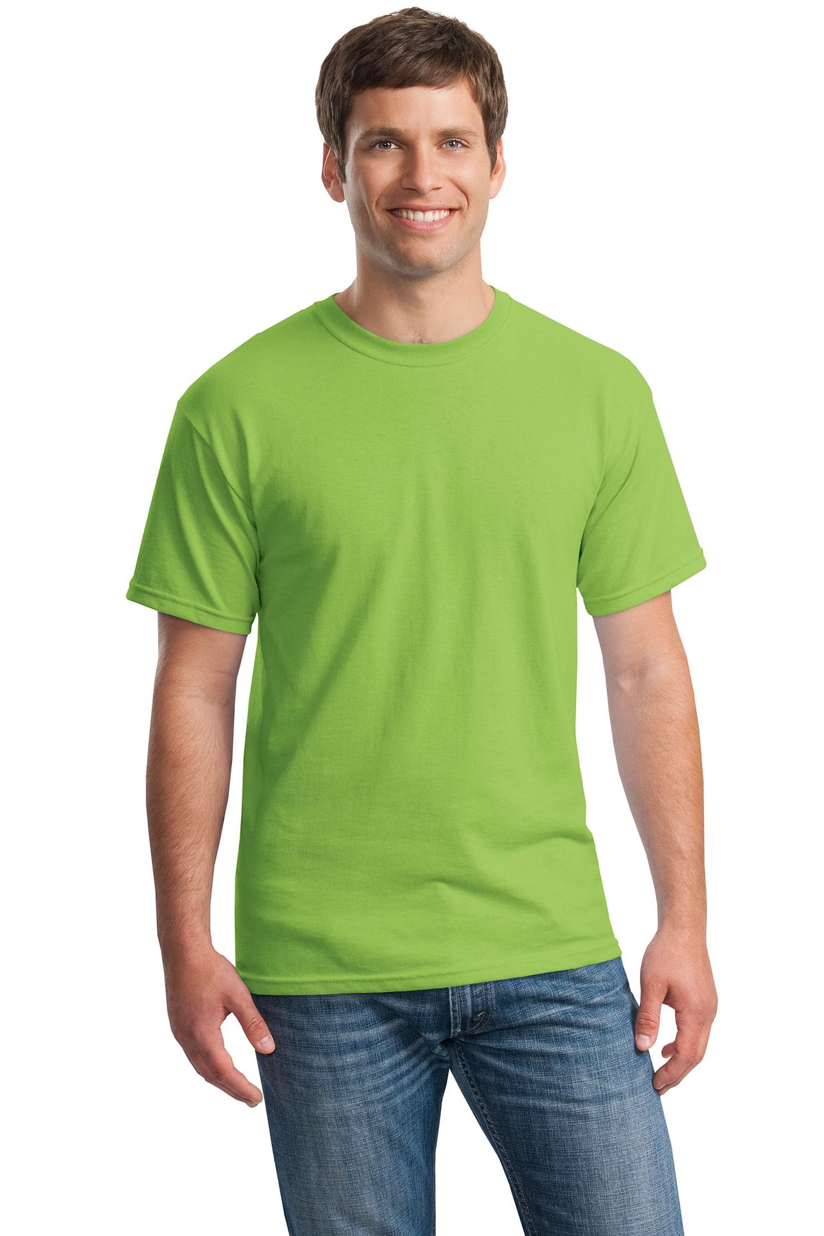 Gildan G500 Adult Heavy Cotton T-Shirt in Kiwi size Large 5000, G5000
