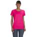 Gildan G500L Women's Heavy Cotton T-Shirt in Heliconia size XL | Cotton/Polyester Blend 5000L, G5000L