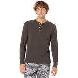 The Normal Brand Long Sleeve Puremeso Henley (Charcoal) Men's Clothing screenshot. Shirts directory of Men's Clothing.