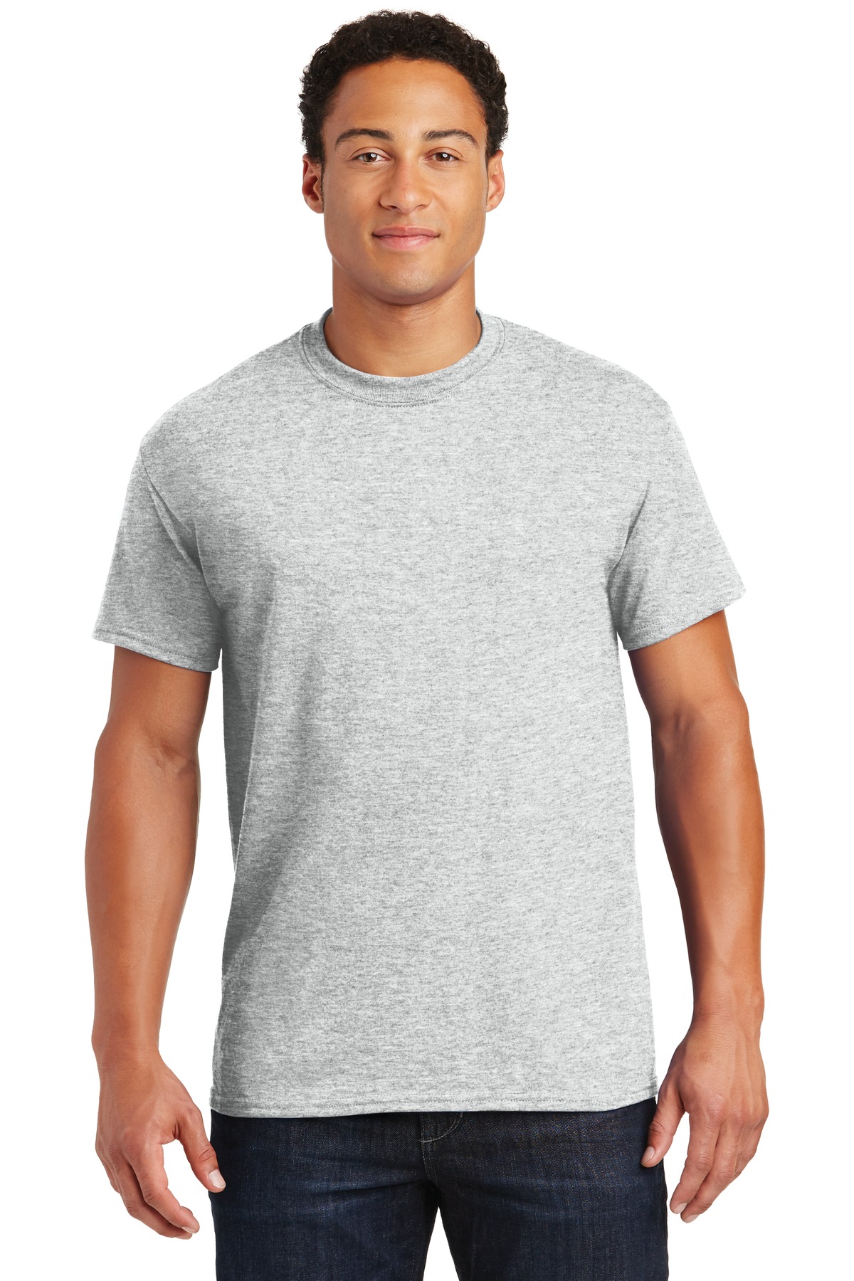 Gildan G800 Adult 50/50 T-Shirt in Ash size Large | Cotton Polyester 8000, G8000