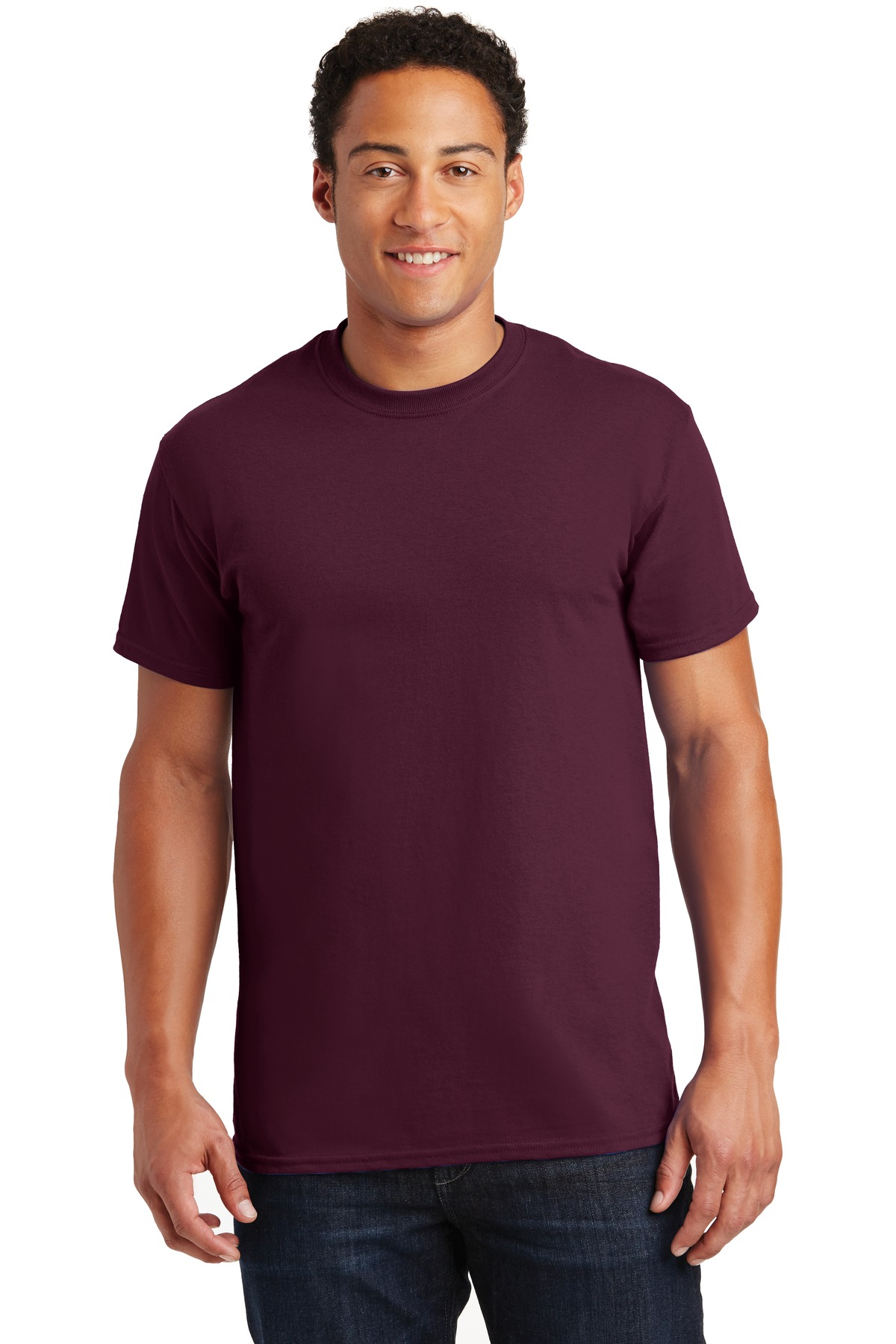 Gildan G200 Adult Ultra Cotton T-Shirt in Maroon size Medium 2000, G2000