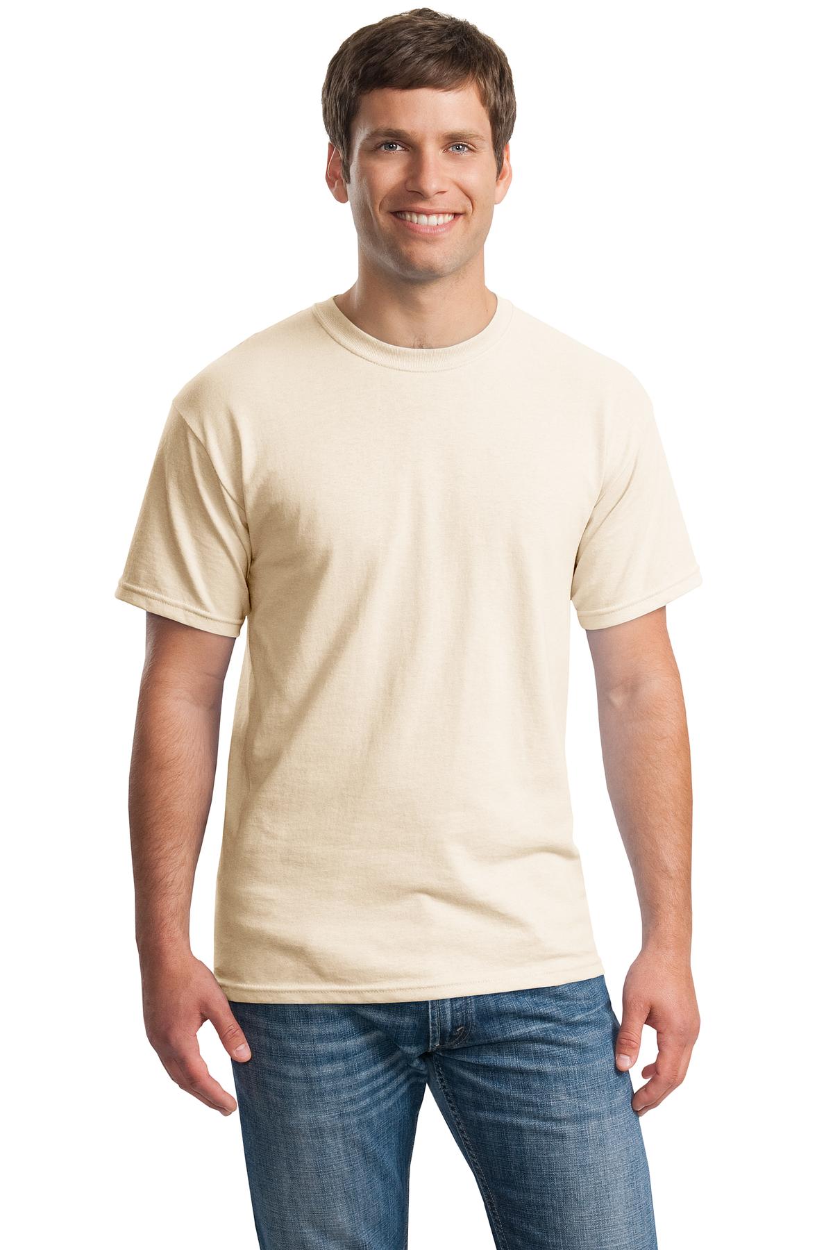 Gildan G500 Adult Heavy Cotton T-Shirt in Natural size Medium 5000, G5000