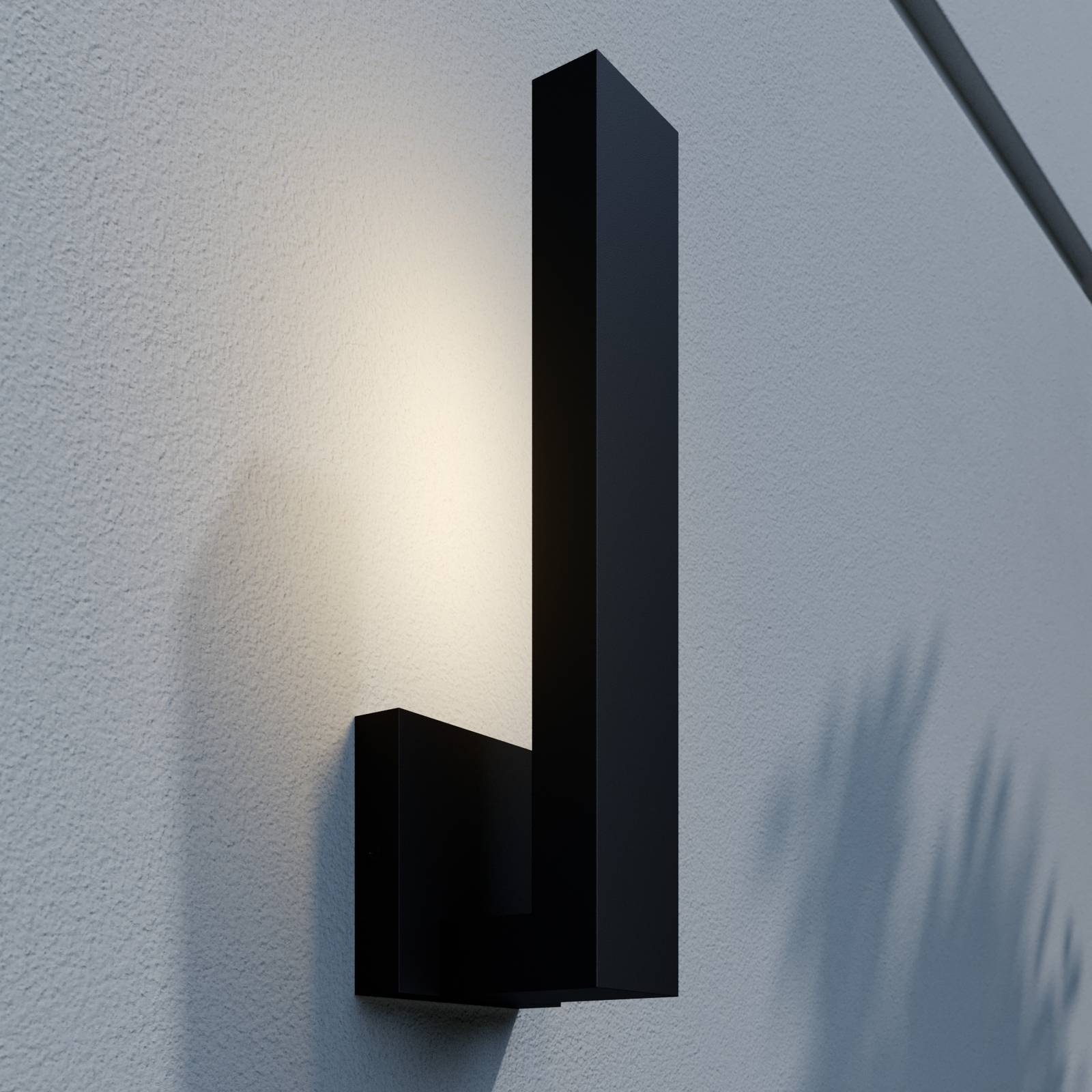 LED Aussenwandleuchte Isadore Lindby, schwarz, Aluminium, Modern, LED Wandleuchte außen