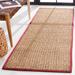 Brown/Red 30 x 0.5 in Area Rug - George Oliver Debroh Natural/Red Area Rug Bamboo Slat & Seagrass | 30 W x 0.5 D in | Wayfair SEHO8100 32888864