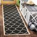 Black/White 27 x 0.25 in Area Rug - Winston Porter Herefordshire Geometric Black/Beige Indoor/Outdoor Area Rug, | 27 W x 0.25 D in | Wayfair