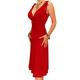 Blue Banana Women's Grecian Slinky A Line Shift Dress Red Size 14