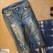 American Eagle Outfitters Jeans | Ae Mid Rise Distressed Jegging | Color: Blue/White | Size: 10