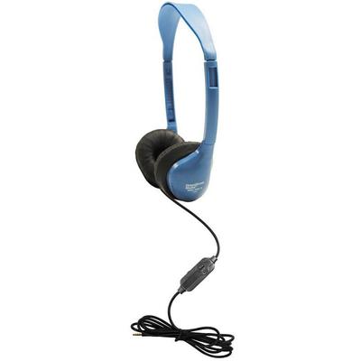 Hamilton and Buhl Blue Mac/PC Compatible Personal Leatherette Headset with In-Line Volume Control an