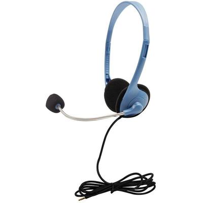 Hamilton and Buhl Blue On-Ear Personal Gooseneck Mic Headset with Clear Sound and TRRS Plug, MS2G-AM