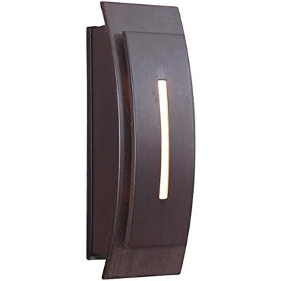 Craftmade TB1020-AI Contemporary Curved Lighted Doorbell LED Touch Button, Aged Iron (5"H x 1.06"W)