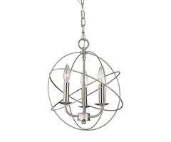 Cornerstone Lighting 1513CH/20 Thomas Lighting Chandelier, Brushed Nickel