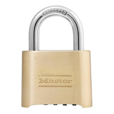 Master Lock 175D 2 in. Wide Zinc Set Your Own Combination Padlock with 1 in. Long Shackle, Bronze/co