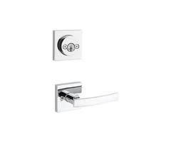 Kwikset 967SYLSQT-S Sydney Double Cylinder Interior Pack with Square Rosette and Polished Chrome