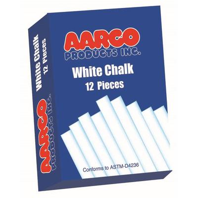 Aarco Products White Chalk - 1 Case of 144 Boxes, WCS-144