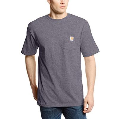 Carhartt Men's K87 Workwear Short Sleeve T-Shirt (Regular and Big & Tall Sizes), Carbon Heather, Med