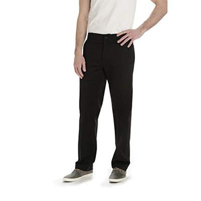 LEE Men's Big-Tall Performance Series Extreme Comfort Khaki Pant, Black, 38W x 36L