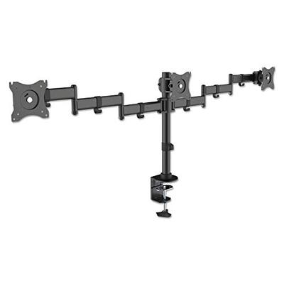 Kantek Height Adjustable Articulating Monitor Arm for Three Monitors, Black (MA230)