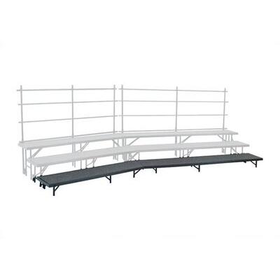 National Public Seating Tapered Standing Choral 1.5' x 5' Hardboard Stage Package RTXXX Dimensions: