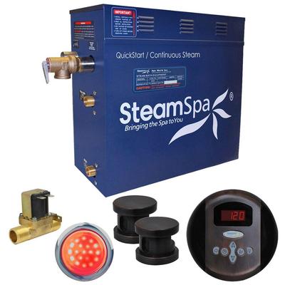 SteamSpa Indulgence 10.5kW QuickStart Steam Bath Generator Package with Built-In Auto Drain in Oil R