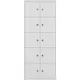 BISLEY Armoire à casiers LateralFile™, 10 casiers hauteur 375 mm, gris clair