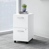 Bush Business Furniture Easy Office 2 Drawer Mobile Vertical Filing Cabinet Wood in Brown/White | 28 H x 20 W x 20 D in | Wayfair EO108WHSU