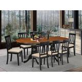 Lark Manor™ Ruhlman Butterfly Leaf Rubberwood Solid Wood Dining Set Wood/Upholstered in Brown | 30 H in | Wayfair B2B9BE4368B54AD195806A130196B1D7