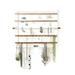 Hives and Honey Accessory Wall Mounted Jewelry Holder Wood in Brown/White | 15 H x 12 W x 2 D in | Wayfair 6006174