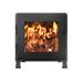 MF Fire Nova 1500 sq. ft. Direct Vent Wood Stove in Black/Brown/Gray | 24 H x 22.5 W x 19.5 D in | Wayfair MF-002-BP02-DP01