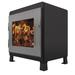 MF Fire Nova 1500 sq. ft. Direct Vent Wood Stove in Black/Brown | 24 H x 22.5 W x 19.5 D in | Wayfair MF-002-BP01-DP00