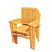 Teak Smith Wave Stacking Teak Patio Dining Chair Wood in Brown | 34 H x 25 W x 21 D in | Wayfair DCWave_4_AA