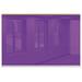 MooreCo Liso Wall Mounted Magnetic Glass Board Glass/Metal in Gray/Red | 48 H x 1 D in | Wayfair GWB406-Purple