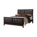 Red Barrel Studio® Carlina Solid Wood & Sleigh Bed Wood & /Upholstered/Faux leather in Brown | 50.5 H x 63.25 W x 87.25 D in | Wayfair