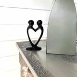 World Menagerie Reagle Handcrafted Soapstone Lovers Heart Sculpture Stone in Black | 6 H x 4 W x 3 D in | Wayfair 5EF79D9E29194B5FA8B1C52259693461
