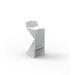 Vondom Vertex 28.25" Patio Bar Stool Plastic in Gray | 34.25 H x 15.75 W x 16.25 D in | Wayfair 51030-ICE
