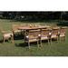 Rosecliff Heights Maskell 9 Piece Teak Outdoor Dining Set Wood/Teak in Brown/White | 31 H x 71 W x 40 D in | Wayfair