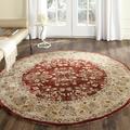 Brown/Red 72 x 0.25 in Indoor Area Rug - Bungalow Rose Halleh Floral Hand Hooked Area Rug in Polyester | 72 W x 0.25 D in | Wayfair