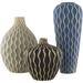 Wade Logan® Dimondale 14.75" Indoor/Outdoor Ceramic Table Vase Ceramic in Blue/Black | 14.96 H x 8.27 W x 8.27 D in | Wayfair