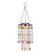 Everly Quinn 19.25"H Solar Hanging Lighted Wind Chimes w/ Acrylic Multicolored Jewel Bead Plastic/Metal in Gray | 18.75 H x 5.5 W x 5.5 D in | Wayfair