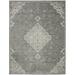 Gray/White 96 x 0.14 in Indoor Area Rug - World Menagerie Menlow Oriental Gray Area Rug Polyester/Viscose/Cotton | 96 W x 0.14 D in | Wayfair