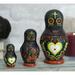 The Holiday Aisle® 3 Piece Nil Sugar Skulls Nesting Dolls Figurine Set Resin in Black | 6 H x 3.25 W x 3.25 D in | Wayfair