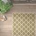 Green/White 48 x 0.25 in Indoor/Outdoor Area Rug - Birch Lane™ Lenwood Geometric Green/Blue Indoor/Outdoor Area Rug | 48 W x 0.25 D in | Wayfair