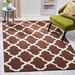 Brown/White 72 x 0.5 in Area Rug - Winston Porter Cannen Geometric Handmade Tufted Wool Dark Brown Area Rug Wool | 72 W x 0.5 D in | Wayfair