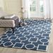 Blue/Navy 96 x 0.63 in Area Rug - Corrigan Studio® Mauch Geometric Hand-Tufted Navy Blue/Ivory Area Rug Wool | 96 W x 0.63 D in | Wayfair