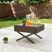 Mercury Row® Boydston Outdoor Side Table Metal in Black/Brown | 14.7 H x 22 W x 22 D in | Wayfair 70C684D3D464448CA391D30271D1F3E1