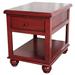 Rosalind Wheeler Biddlestone Solid Wood End Table w/ Storage Wood in Red | 25 H x 20.5 W x 27.5 D in | Wayfair 4E04B6011A4345D898C5A77536BF0F07