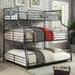 Viv + Rae™ Hetrick Levan Decker Twin Over Full Over Queen Bunk Bed Metal in Black/Gray | 79 H x 63 W x 82.25 D in | Wayfair