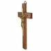 Bungalow Rose Ruben Beltran Artisan Crafted Cedar Wood Modern Crucifix Wall Decor in Brown | 8.3 H x 4.3 W in | Wayfair