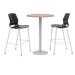 KFI Studios 30" L Round Manufactured Wood Breakroom Table & Chair Set Metal in Brown/Gray | 29 H in | Wayfair